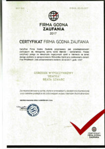 certyfikat firma godna zaufania